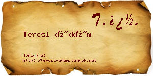 Tercsi Ádám névjegykártya